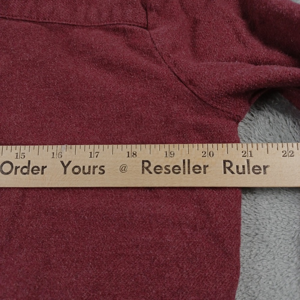 Madewell Shirt Womens XXS‎ Red Long Sleeve Button Up Pocket Top - Picture 8 of 8